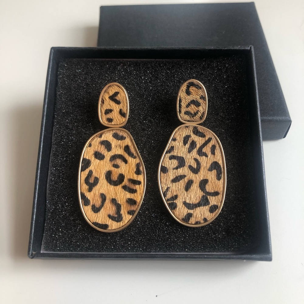 Gold Cheetah Earrings